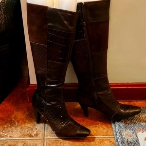 Woman's brown leather boots